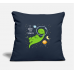 Space Dino I Need My Space/Graphic Art Design Navy Pillow